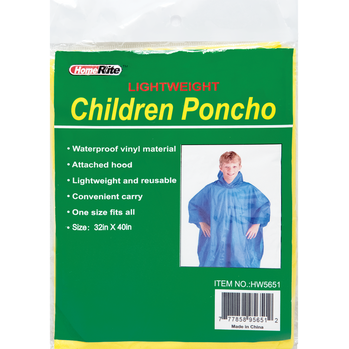 HomeRite Children's Poncho