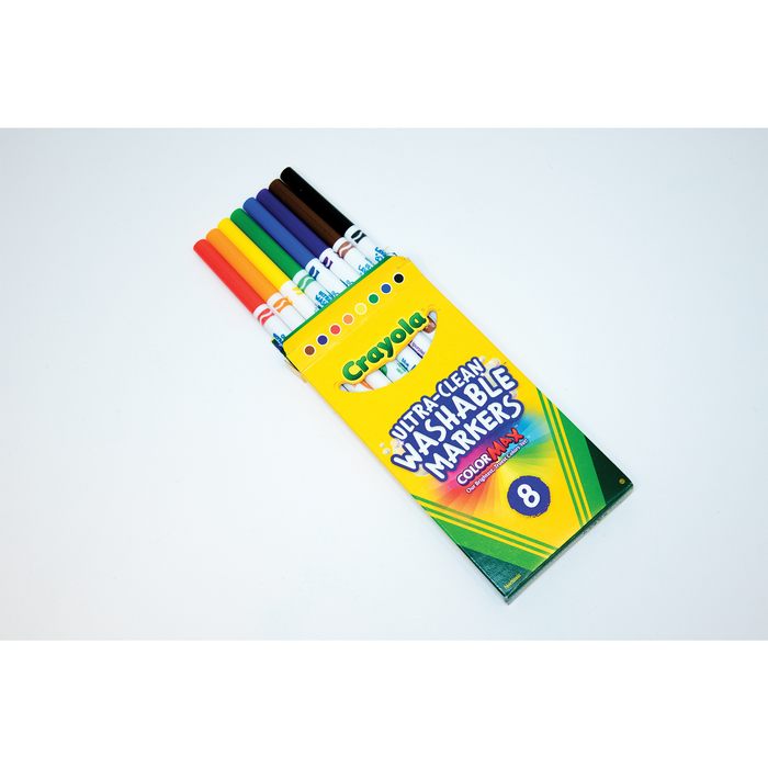 Crayola Ultra Clean Washable Markers - Fine Line - Pack of 8