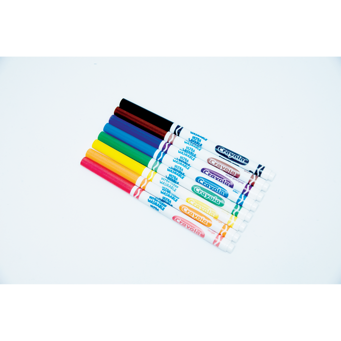Crayola Ultra Clean Washable Markers - Fine Line - Pack of 8