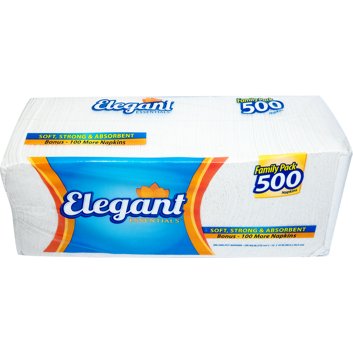 Elegant Family Pack 1-Ply Napkins - 500ct