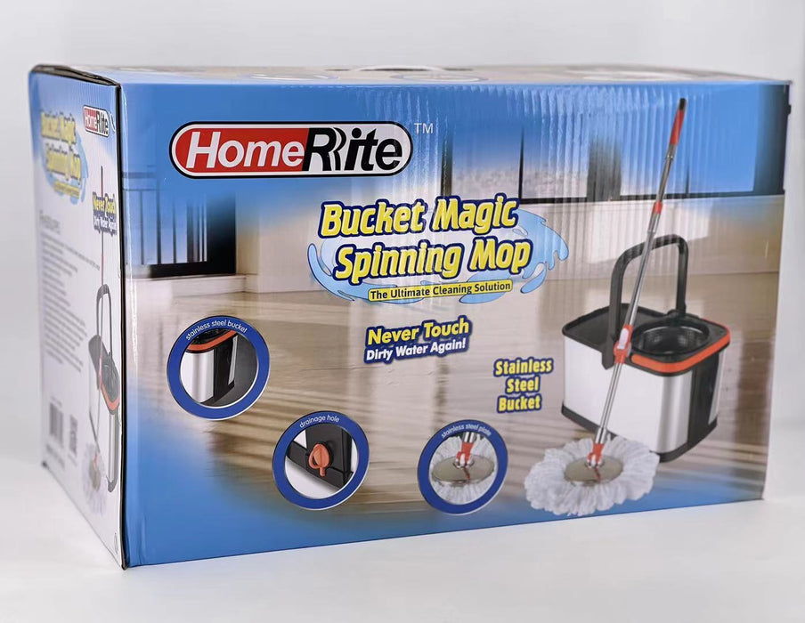 HomeRite Stainless Steel Spin Mop