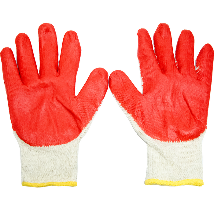 ToolRite Red Latex Coated Working Gloves - 12 Pairs